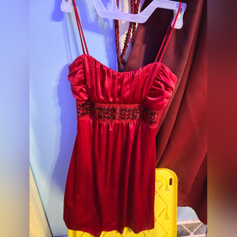 Red cocktail dress